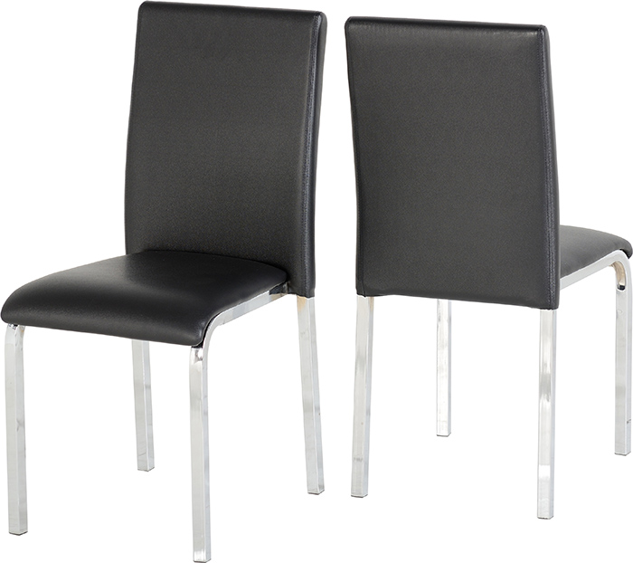 Charisma Chair In Black Faux Leather